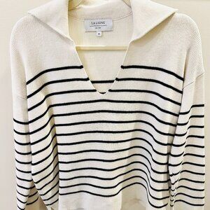La Ligne Cotton/Cashmere Striped Sweater